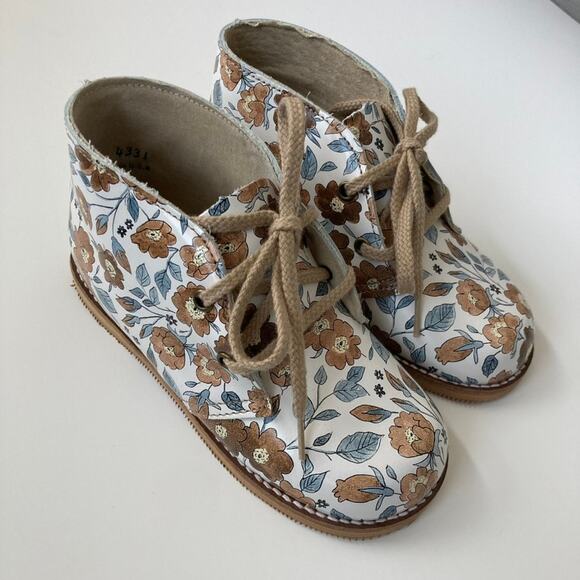 Mon Petit Shoes x Rylee + Cru Floral Lace Up Boots - Bloom - 9 - Picture 9 of 9